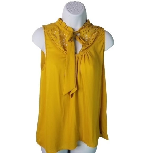 Maeve Anthropologie Luca laser cut sleeveless top - Picture 3 of 11